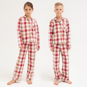 Комплект детский (рубашка, брюки) : Home collection KIDS цвет красный, рост 122