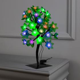 Светодиодный куст улич. 0.3 м, "Цветы", 32 LED, 220V, моргает МУЛЬТИ