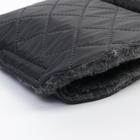 Варежки-муфты на ручку коляски, 2 шт., стеганные, цвет серый - фото 107858235