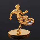 Souvenir "football Player" on a mirror stand, with Swarovski crystals, 6, 5x8, 5x3 cm Souvenir "football Player" on a mirror stand, with Swarovski crystals, 6, 5x8, 5x3 cm