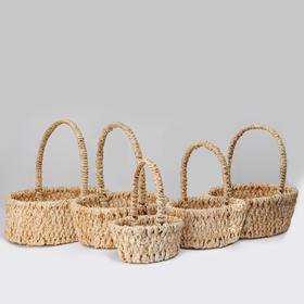 A set of baskets of 5 pc. Big 42x36 H18/43cm.