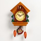 Wall clock, series: Pendulum, with the Bunny "grapevine", 28х19 cm