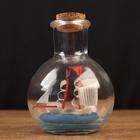 Souvenir ship, in a bottle, vertical. 9*7cm
