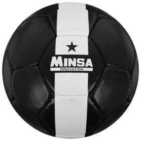 Football ball MINSA size 5, weight 400 gr, 32 panels, PU, ​​hand-stitched, latex camera