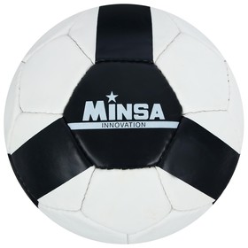 Мяч футбольный MINSA, размер 5, 32 панели, PU, ручная сшивка, латексная камера, 400 г в Донецке