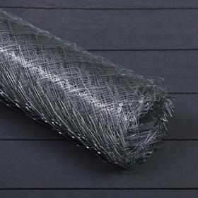 Сетка оцинкованная ЦПВС, мягкая, 1 × 10 м, ячейка 20 × 20 мм, d = 0,5 мм, металл