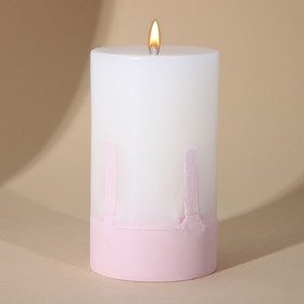 Свеча интерьерная с бетоном "Розовая нежность", 6х10 см