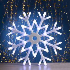 Фигура "Снежинка" d=40 см, пластик, 30 LED, 220V, контрол. 8р. БЕЛЫЙ