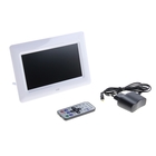 Цифровая фоторамка, SD, USB, поддер. форм. JPEG, MP3, MP4, AVI (пульт в комплекте), белая