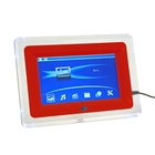 Цифровая фоторамка SD/USB, поддержка JPEG, MP3, MP4, AVI с пультом ДУ, красная