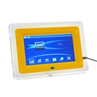Цифровая фоторамка SD/USB, поддержка JPEG, MP3, MP4, AVI с пультом ДУ, желтая