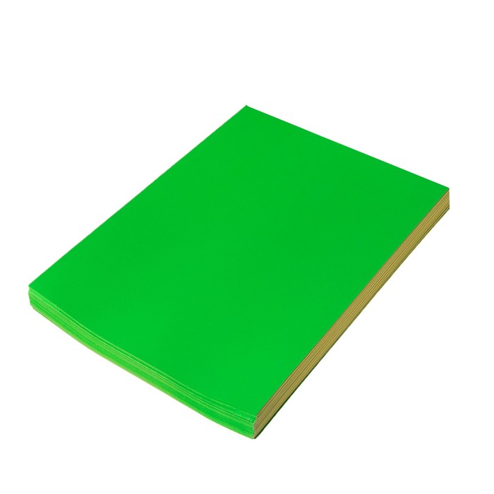 Бумага А4 100л 80г/м самоклеящаяся флуоресцентная ярко-зеленая