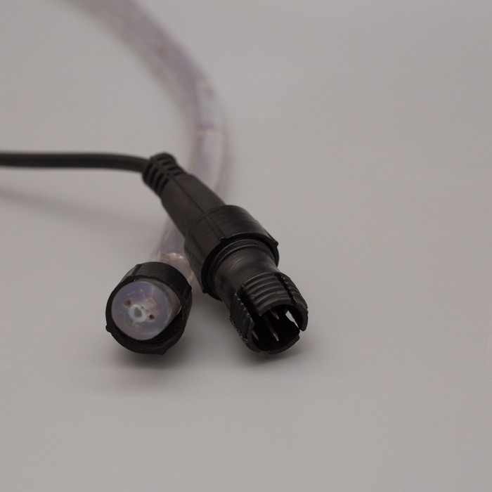LED шнур 13 мм, круглый, 10 м, чейзинг, 2W-LED/м-24-220V, с контролл. 8р, красный