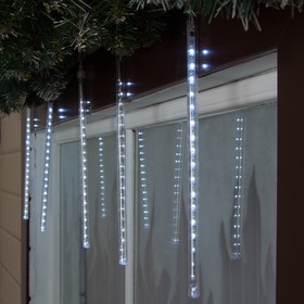 Светодиодная сосулька уличная "Тающая" 0,3 м, d=2 см, вилка, LED-18-220V, нить белая, свечение белое в Донецке