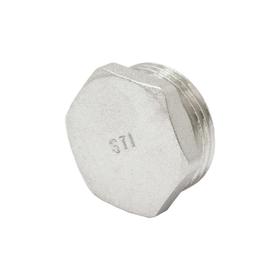 Заглушка STI, 1", наружная резьба, никелированная латунь