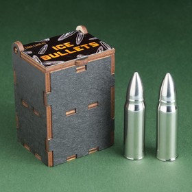 Coolers for whiskey "BULLET", stainless steel. steel, wooden box on a magnet, 2 PCs.
