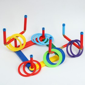 Кольцеброс "3D профи",  7 разновысотных стоек, 14 колец, микс