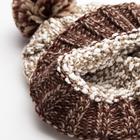 Шапка мужская MINAKU с помпоном, размер 56, цвет коричневый - фото 797402761