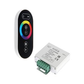 Контроллер Ecola, для RGB ленты, 12 В, 216 Вт, 18 А, черный сенсорный радиопульт