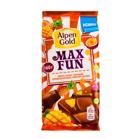 Шоколад Alpen Gold Max Fun 150-160г/мол/Тропик микс
