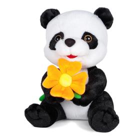 Мягкая игрушка «Панда с цветочком» озвученная, 22 см в Донецке