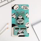 Set calculator + cover for badge of "Panda", 11.5 x 21.5 cm