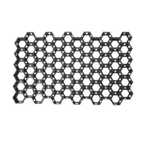 Решётка газонная, 68 × 41 × 3,3 см, с колышками, класс нагрузки С250 до 25 т., чёрная