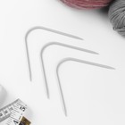 Спицы для вязания, изогнутые, с тефлоновым покрытием, d = 4 мм, 20,5 см, 3 шт - фото 798954244