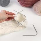 Спицы для вязания, изогнутые, с тефлоновым покрытием, d = 4 мм, 20,5 см, 3 шт - фото 798954245