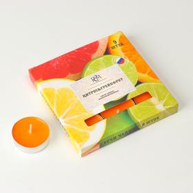 Набор чайных свечей ароматических "Цитрус и грейпфрут", 9 штук