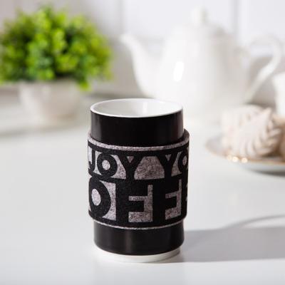 Decorative ribbon on the mug "Perfect day" 22 x 7 cm, 100% p/e, felt