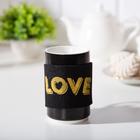 Decorative ribbon on the mug "love" 23 x 9 cm, 100% p/e, felt