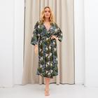 Комплект (халат и комбинация) KAFTAN, 52-54, зелен/роз - фото 7167588