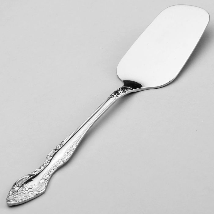 Лопатка для пирожного «Тройка», h=22 см, толщина 2,5 мм, цвет серебряный - фото 247165