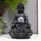 Table fountain from the network, lighting "gray buddha with a ball" 30x19x19 cm Table fountain from the network, lighting "gray buddha with a ball" 30x19x19 cm