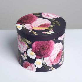 Коробка подарочная круглая «Цветы», 14 × 16 см