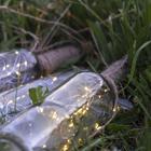 Гирлянда «Нить» 1 м роса с пробкой, IP20, серебристая нить, 10 LED, свечение тёплое белое, LR44х3 5189852