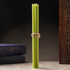 Свечи ритуальные , 18 см, 5 штук, зеленые
