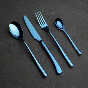 Набор столовых приборов, Magistro «Джентри», 4 предмета, синий
