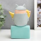 Сувенир полистоун "Малыш с кошачьими ушками и птичкой в руках" 15,7х10,5х8 см - фото 797438225