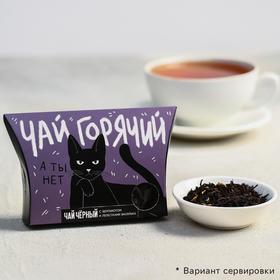 Чай чёрный «Злой кот», с бергамотом и лепестками василька, 20 г.