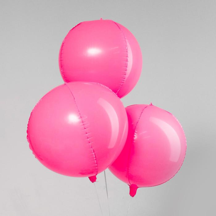 Шар полимерный 22" «Макарун», набор 3 шт., цвет розовый - фото 7105267