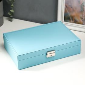 Box leatherette for jewelry "Smoothness" heavenly 6, 5x27x18, 5 cm