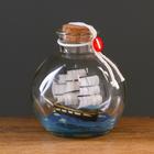Souvenir ship, in a bottle, vertical. 10*12cm