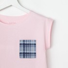 Пижама KAFTAN "Клетка" шорты, футболка, р. 52-54, розовый/серый - фото 799679009