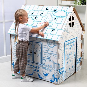 Дом-раскраска «Тачки», набор для творчества, дом из картона, Дисней