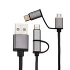 Кабель Red Line, Micro USB+Type-C - USB, 2 А, 1 м, черный 5926175 - фото 6707175