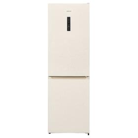 Холодильник HIBERG RFC-330D NFYm, двухкамерный, класс А+, 300 л, Total No Frost, бежевый