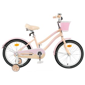 Велосипед 18" Graffiti Flower, цвет персиковый/розовый, набор стикеров-наклеек в комплекте