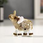Polystone souvenir "White elephant with a blanket made of Arab carpet" 6. 5x5. 7x2. 8 cm Polystone souvenir "White elephant with a blanket made of Arab carpet" 6. 5x5. 7x2. 8 cm